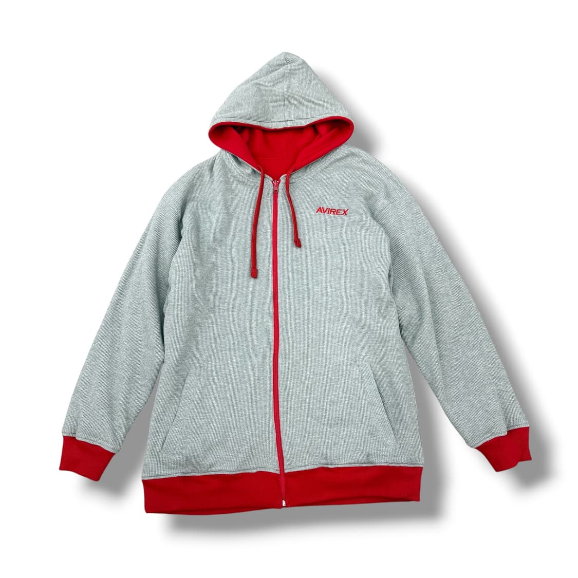 아비렉스 리버시블 오버사이즈 와플 후드집업 상품이미지2