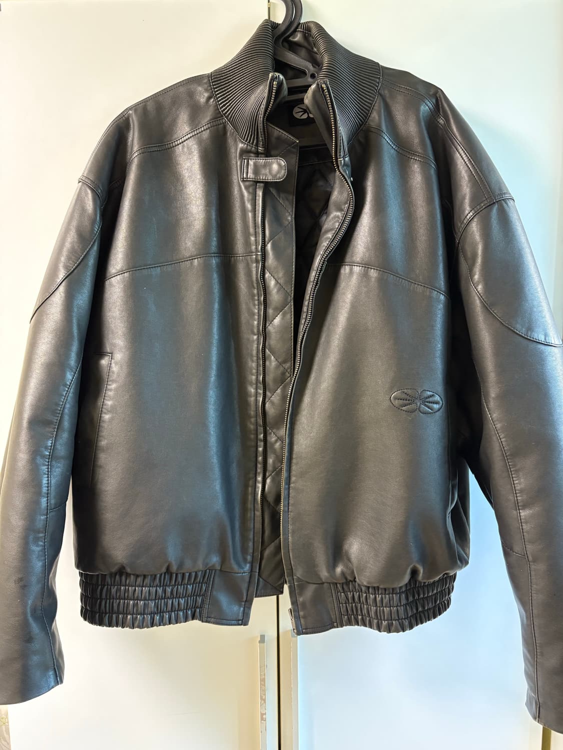 Vintage Leather Biker Jacket 상품이미지3