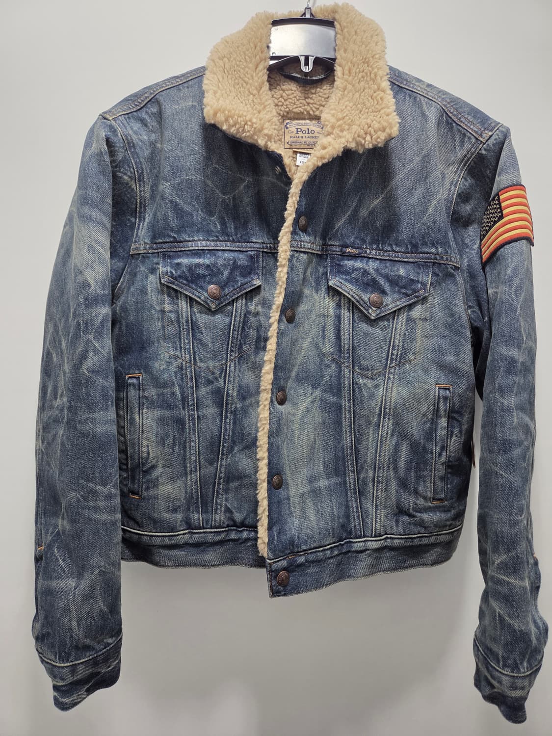 폴로 플리스 라인 데님 트러커 양털 셰르파 데님 자켓 상품이미지1