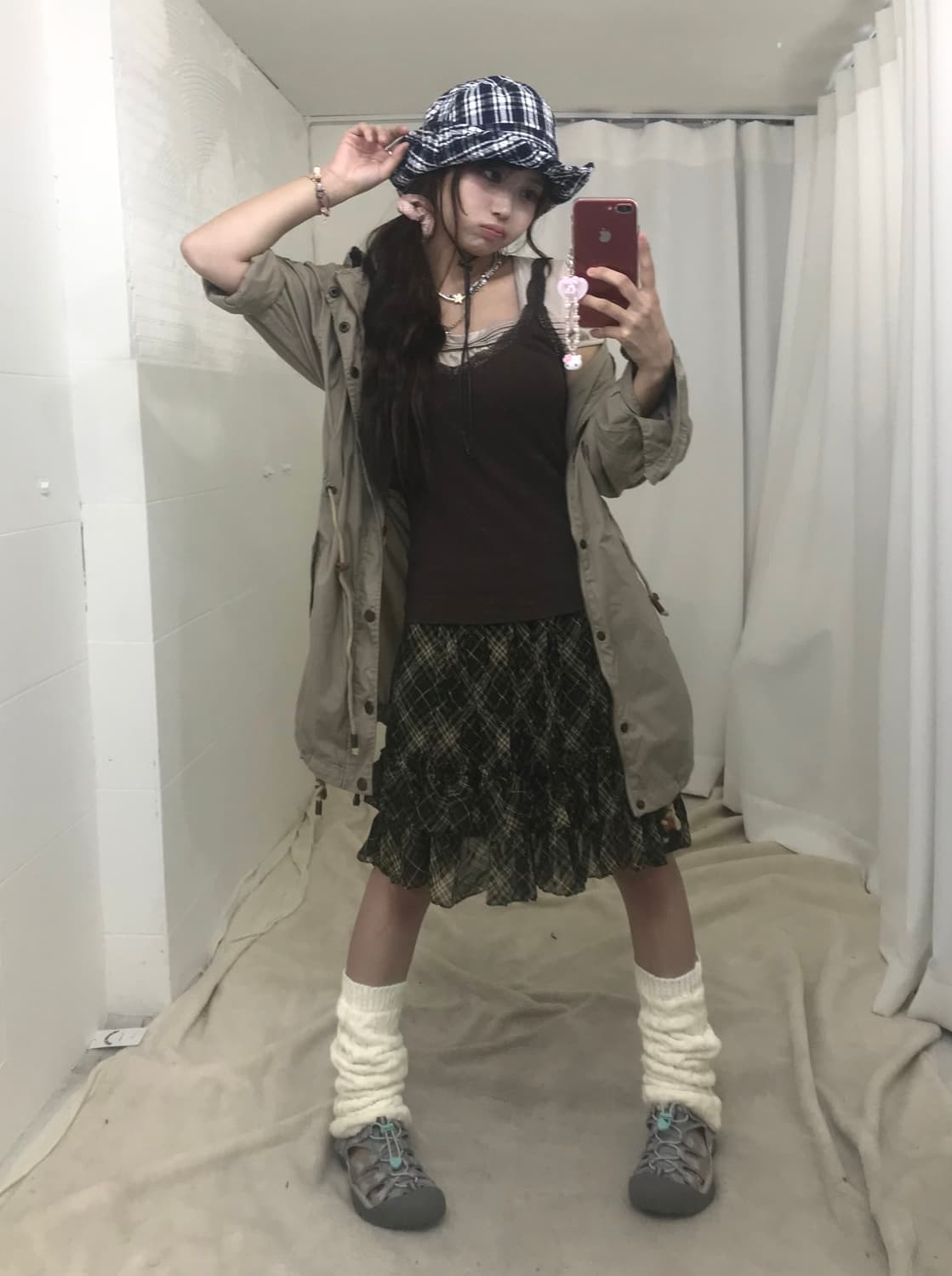 브라운 모카무스 모리 사파리 야상 코디세트 상품이미지1