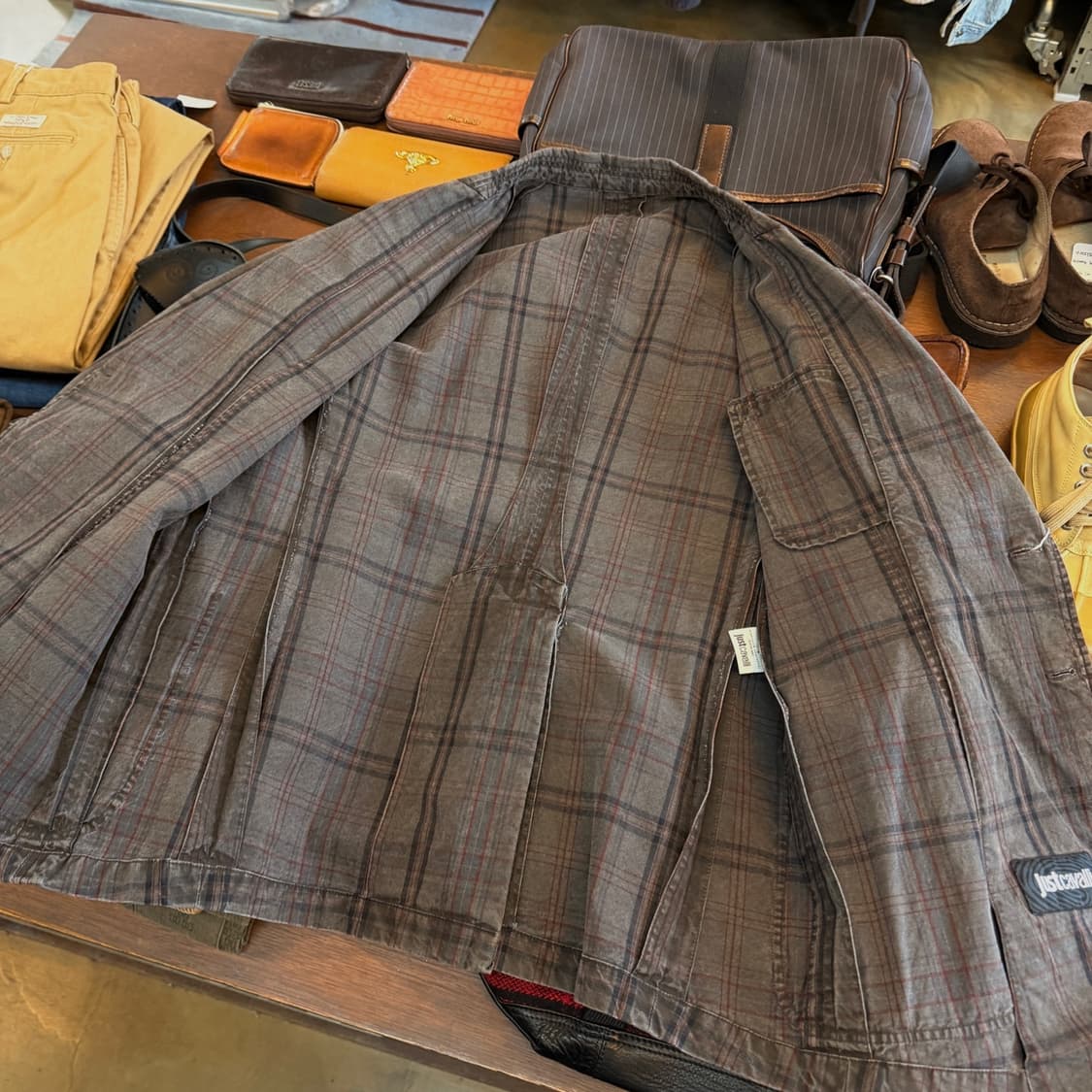 저스트 카발리 빈티지 체크패턴 라이트 코튼 블레이저 자켓 상품이미지7