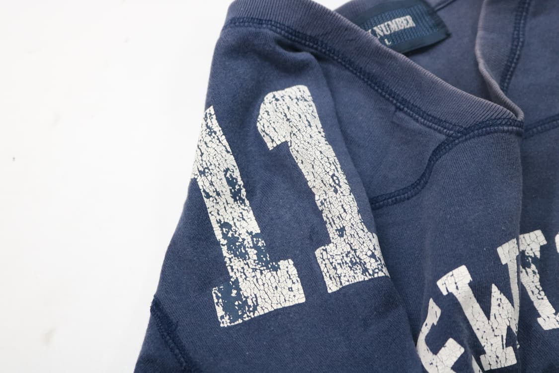 BACK NUMBER 빈티지 뉴욕 풋볼 V넥 긴팔 티셔츠 (L) 상품이미지6