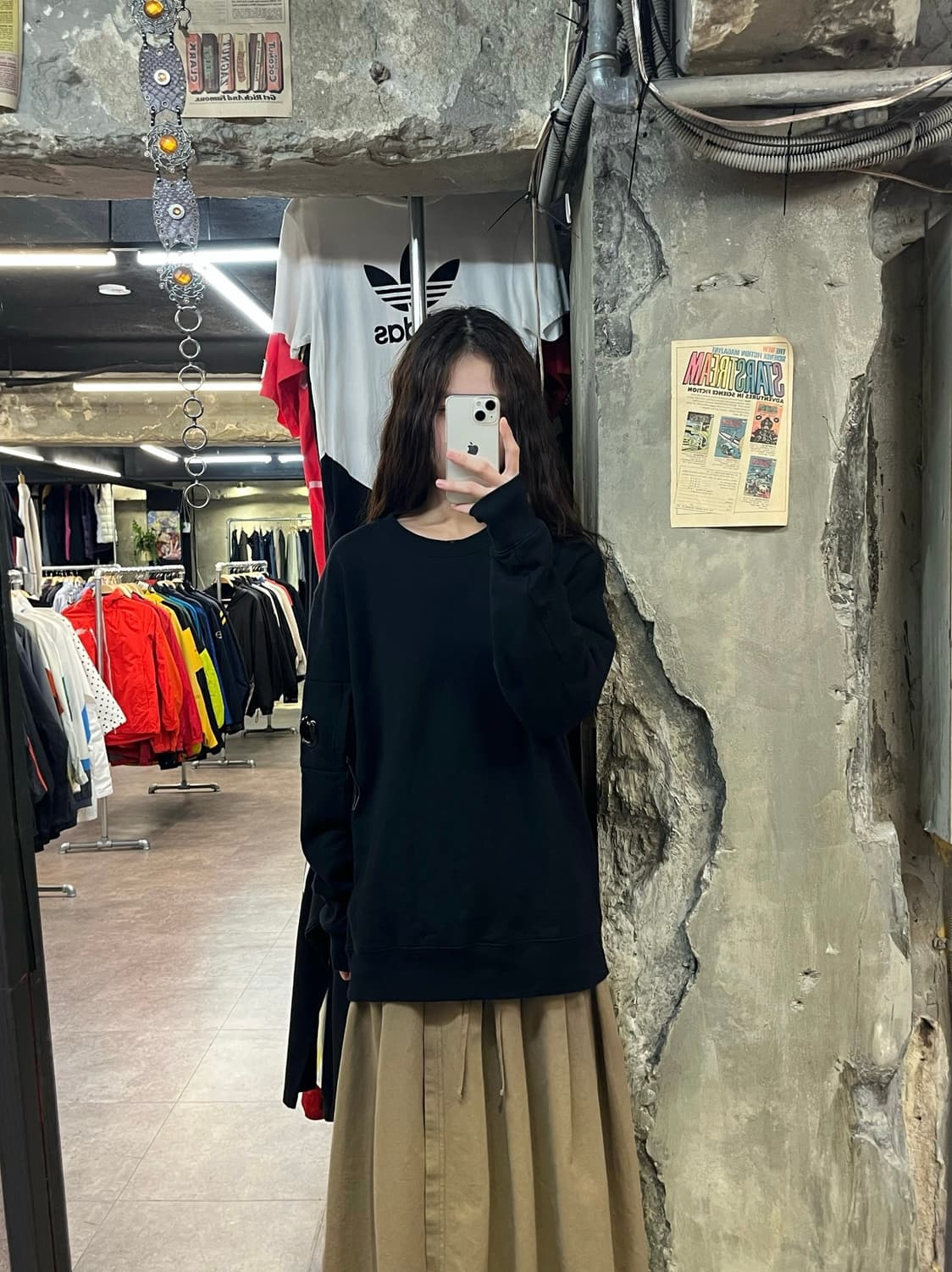 씨피컴퍼니 맨투맨 블랙 XL #csz1982 상품이미지2