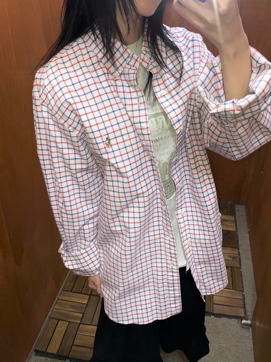 (XL) POLO 폴로 랄프로렌 체크 셔츠 슬림핏 상품이미지1