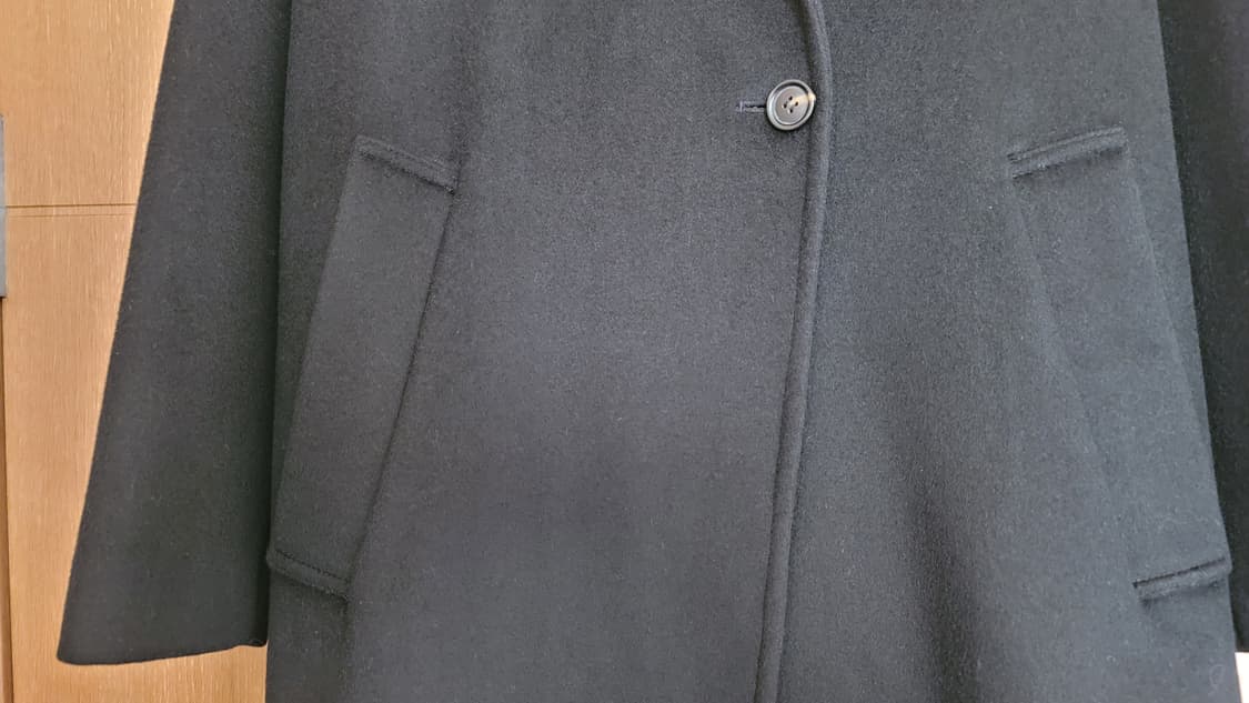 SISLEY | 블랙 모직 롱코트 55 | (모97캐시미어3) 상품이미지5