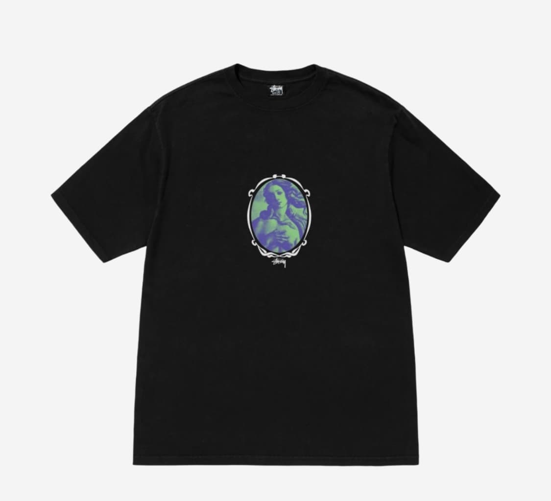 스투시 비너스 오발 피그먼트 반팔 티셔츠 블랙 XXL 2XL 상품이미지1