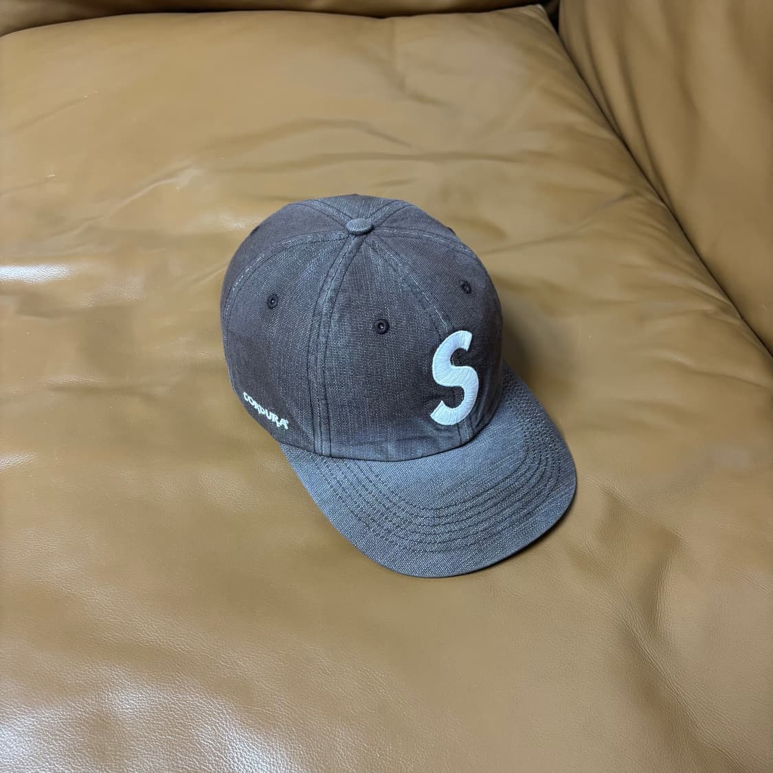 Supreme 슈프림 워시드 브라운 S로고 6패널 볼캡 모자 상품이미지1