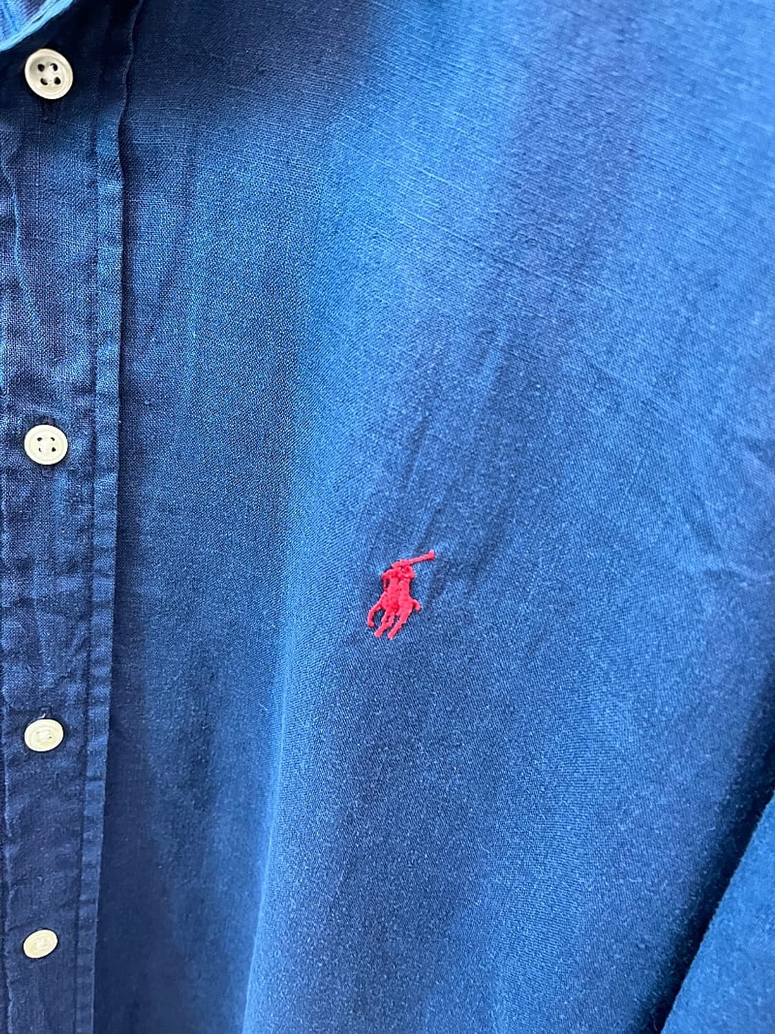 115) 폴로 네이비 린넨셔츠  상품이미지5