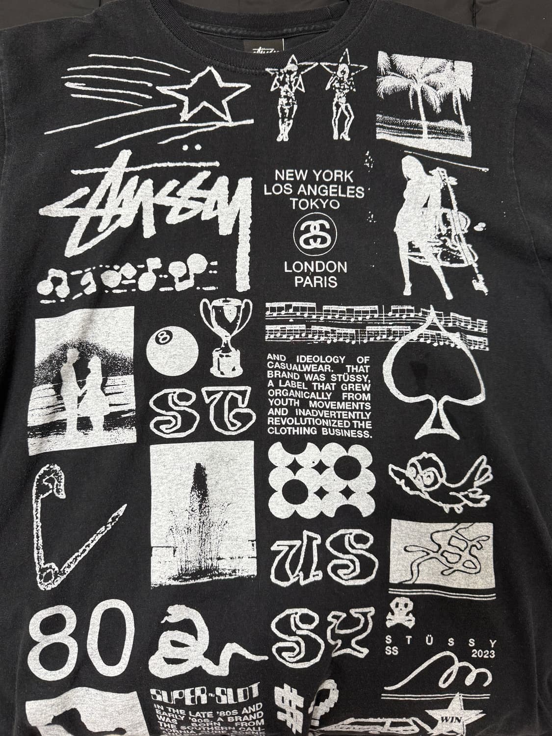 스투시 사라 티셔츠 블랙 상품이미지2