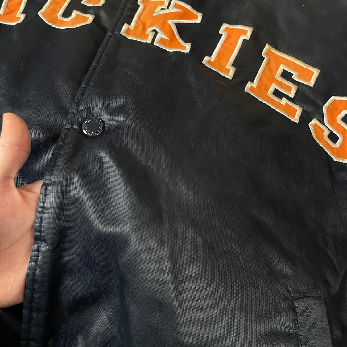 디키즈 오렌지 로고 차콜블랙 야구점퍼 XL 상품이미지6