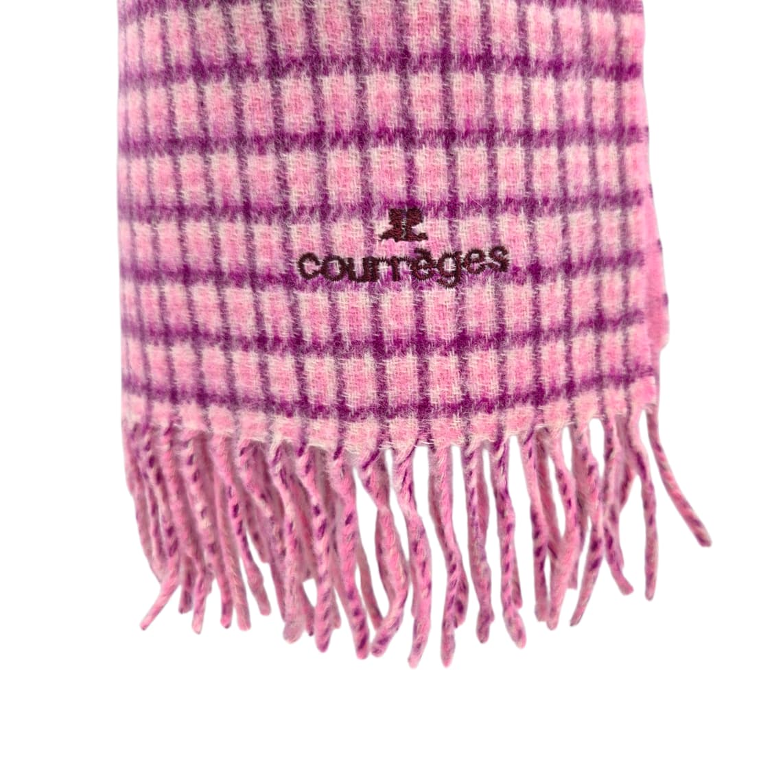 00s 프랑스 꾸레쥬 메리노 울 100% 하운드 머플러 상품이미지1