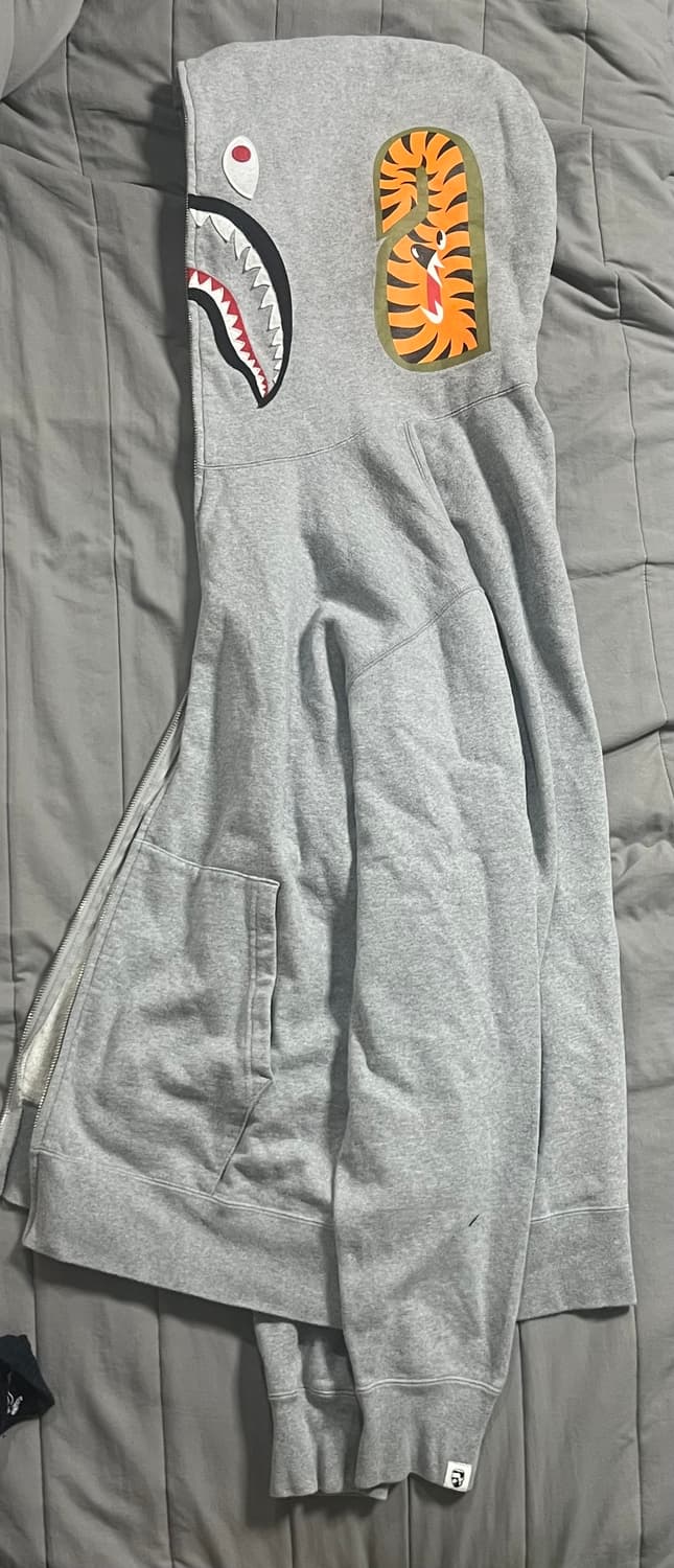 shark-motif zip-up hoodie 베이프 후드집업 3XL 상품이미지5