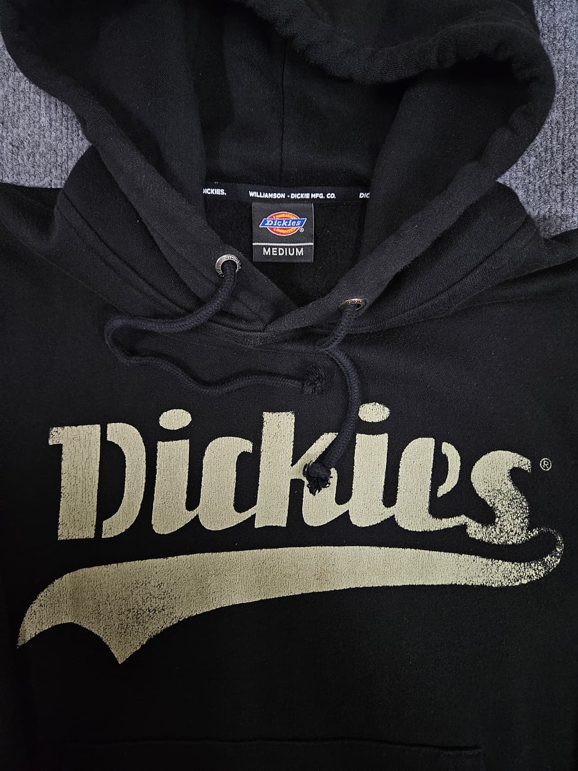 디키즈 제뉴인 빅로고 블랙 후드티 급처 상품이미지2