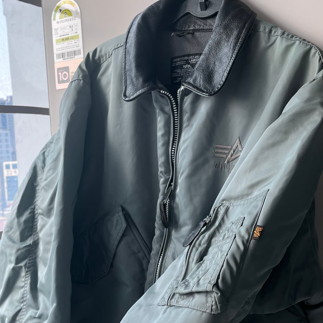 알파인더스트리 MA-1 플라이트  자켓 그레이 XL 상품이미지4