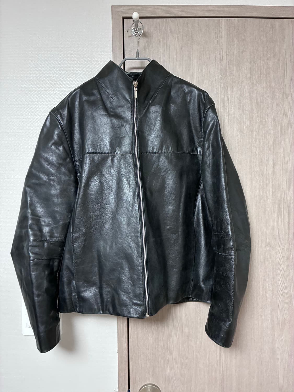 머듈맛 하이넥 레더자켓 상품이미지1