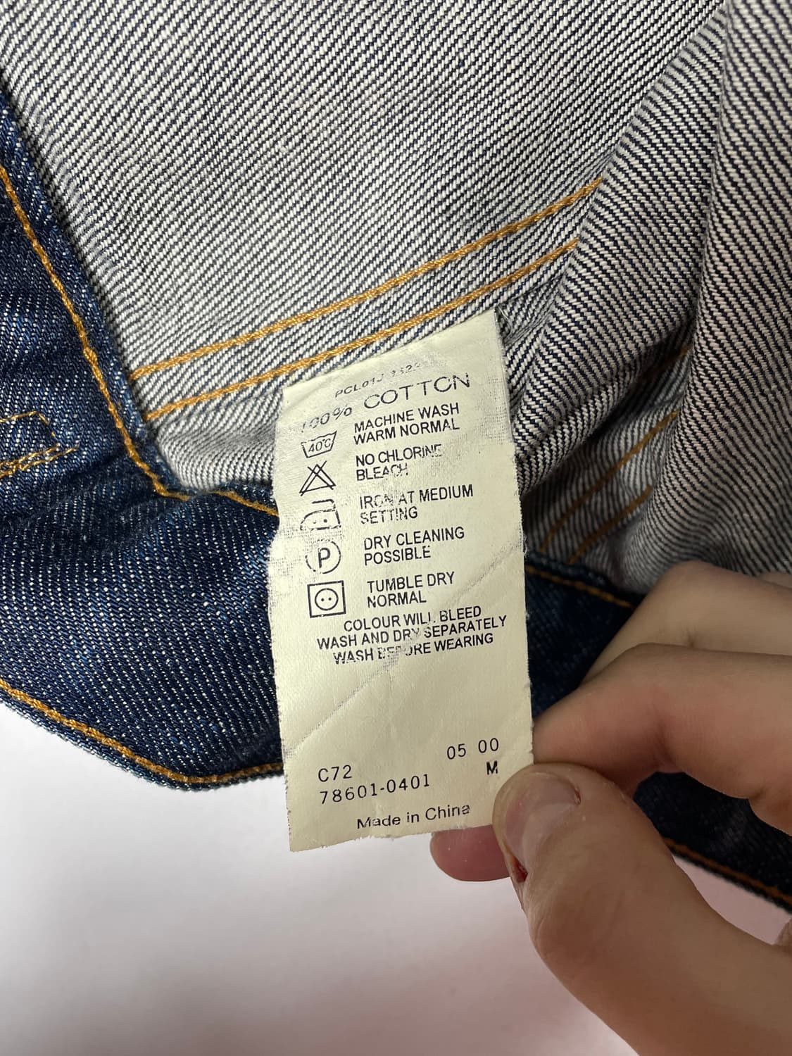 리바이스 오렌지탭 데님 트러커 청자켓 M 상품이미지7