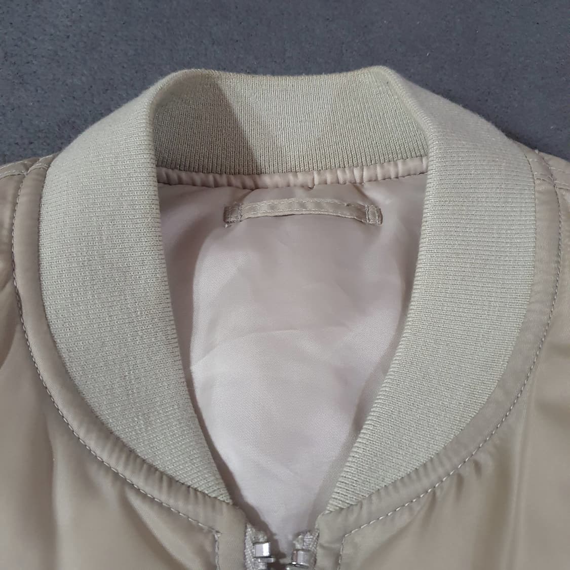 쿠어 오버핏 ma-1 자켓 L 크림베이지 상품이미지4