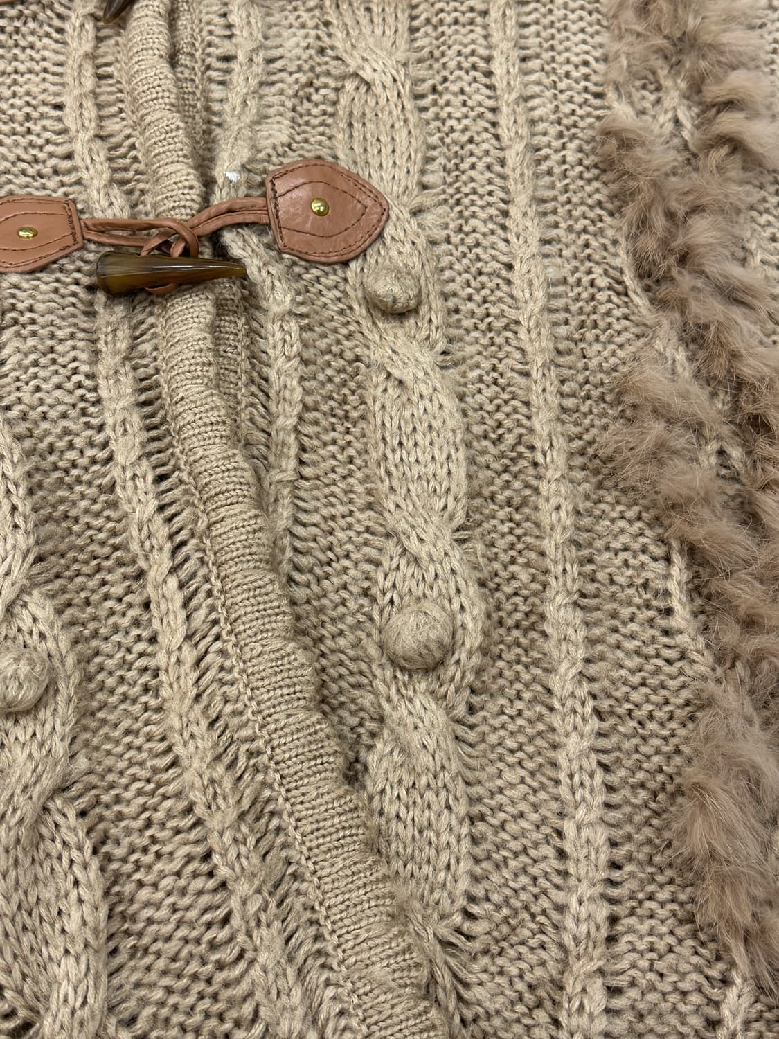 ❄️사와코의 라떼갸루 케이프 망토 ❄️판초 니트 그런지 히피 러블리 상품이미지5