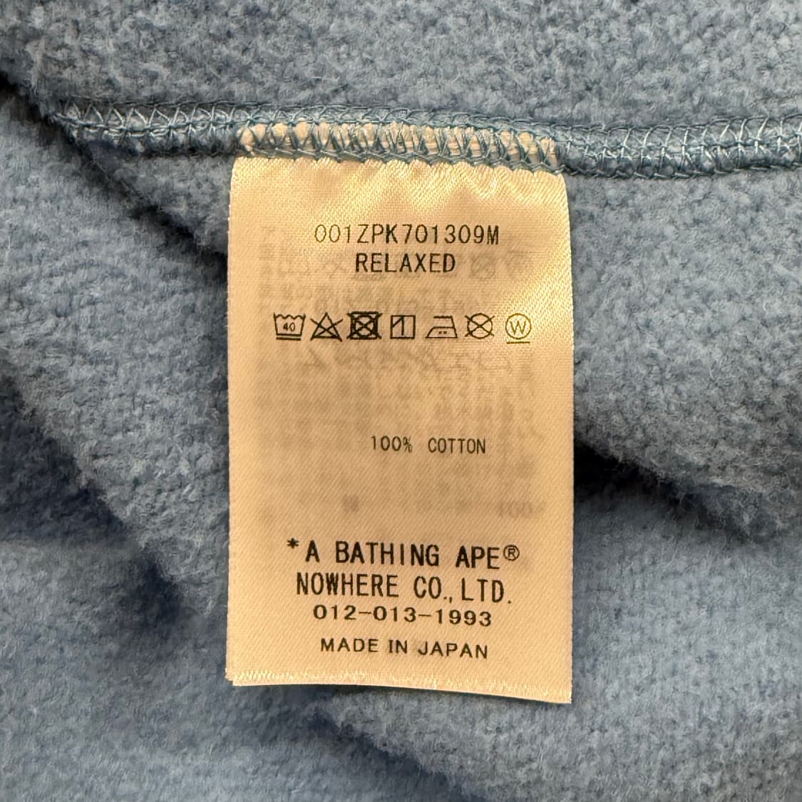 베이프 샤크 블루 오렌지 하프 배색 화이트 패치 디테일 풀 집 후드집업 상품이미지7