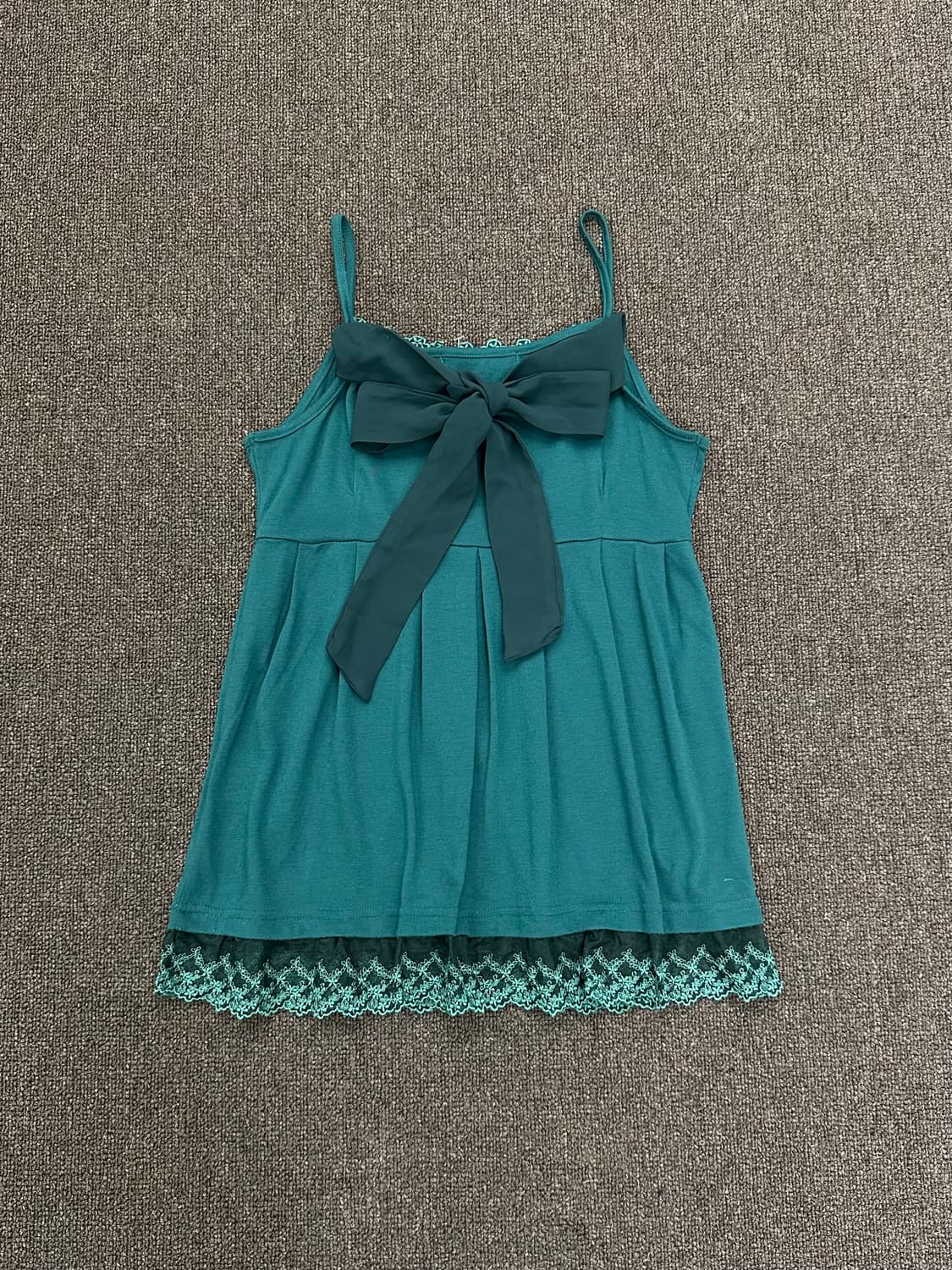 M)Cutie Blonde 딥그린 레이스 나시 상품이미지6