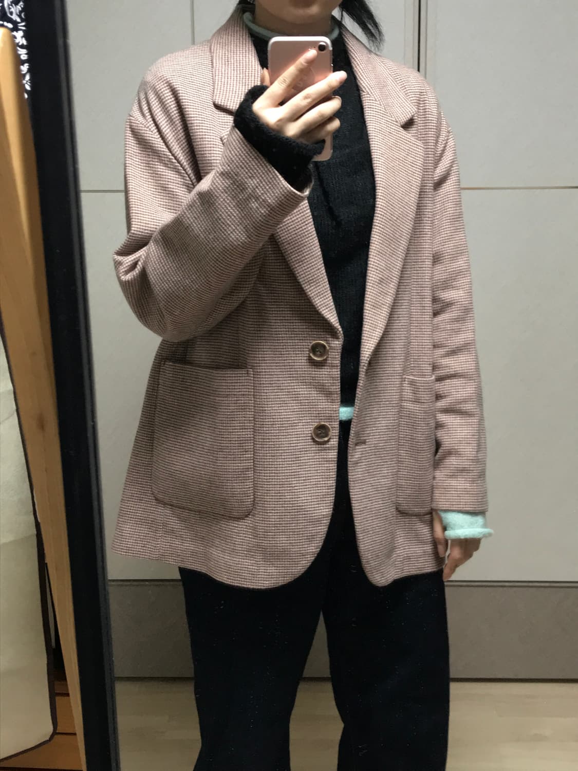 써스데이 아일랜드 빈티지스타일 체크자켓 상품이미지3