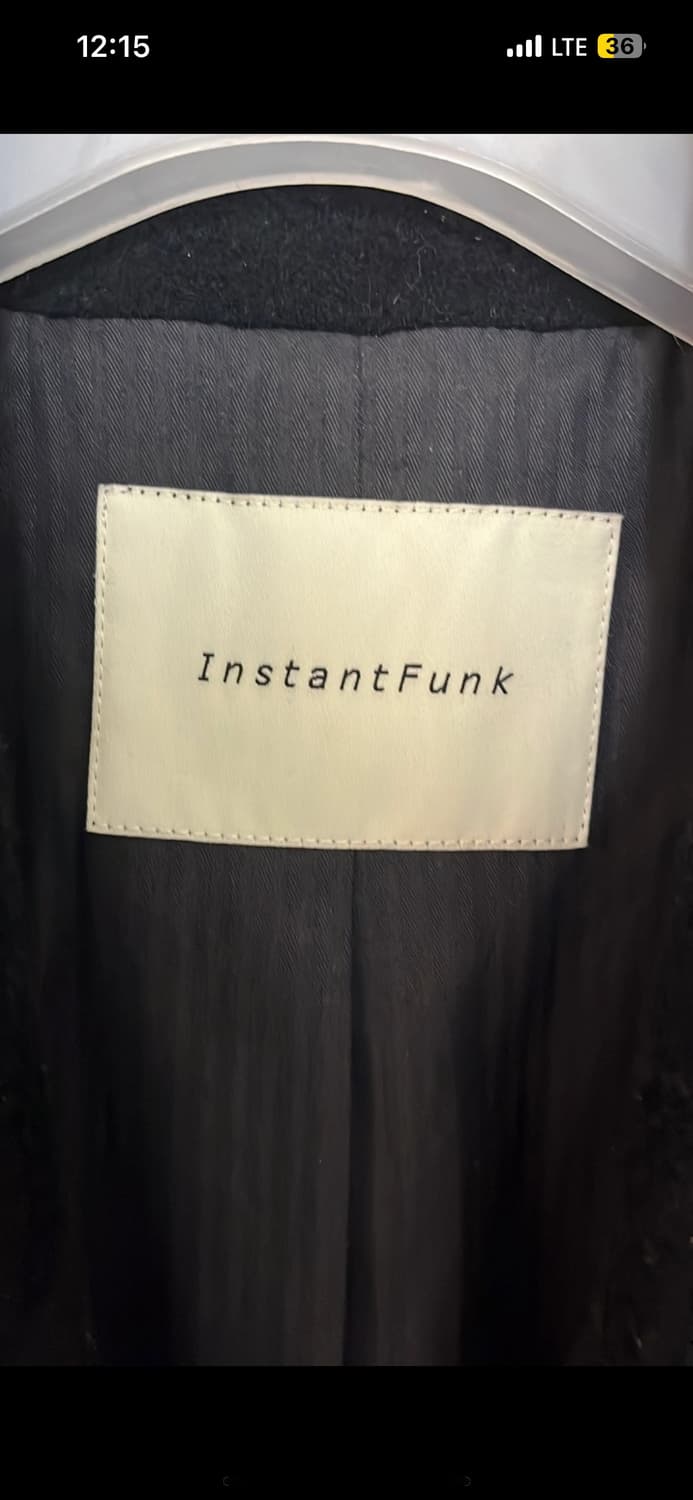 InstantFunk 블랙 벨티드 롱 코트 100-105사이즈 새상품 상품이미지2