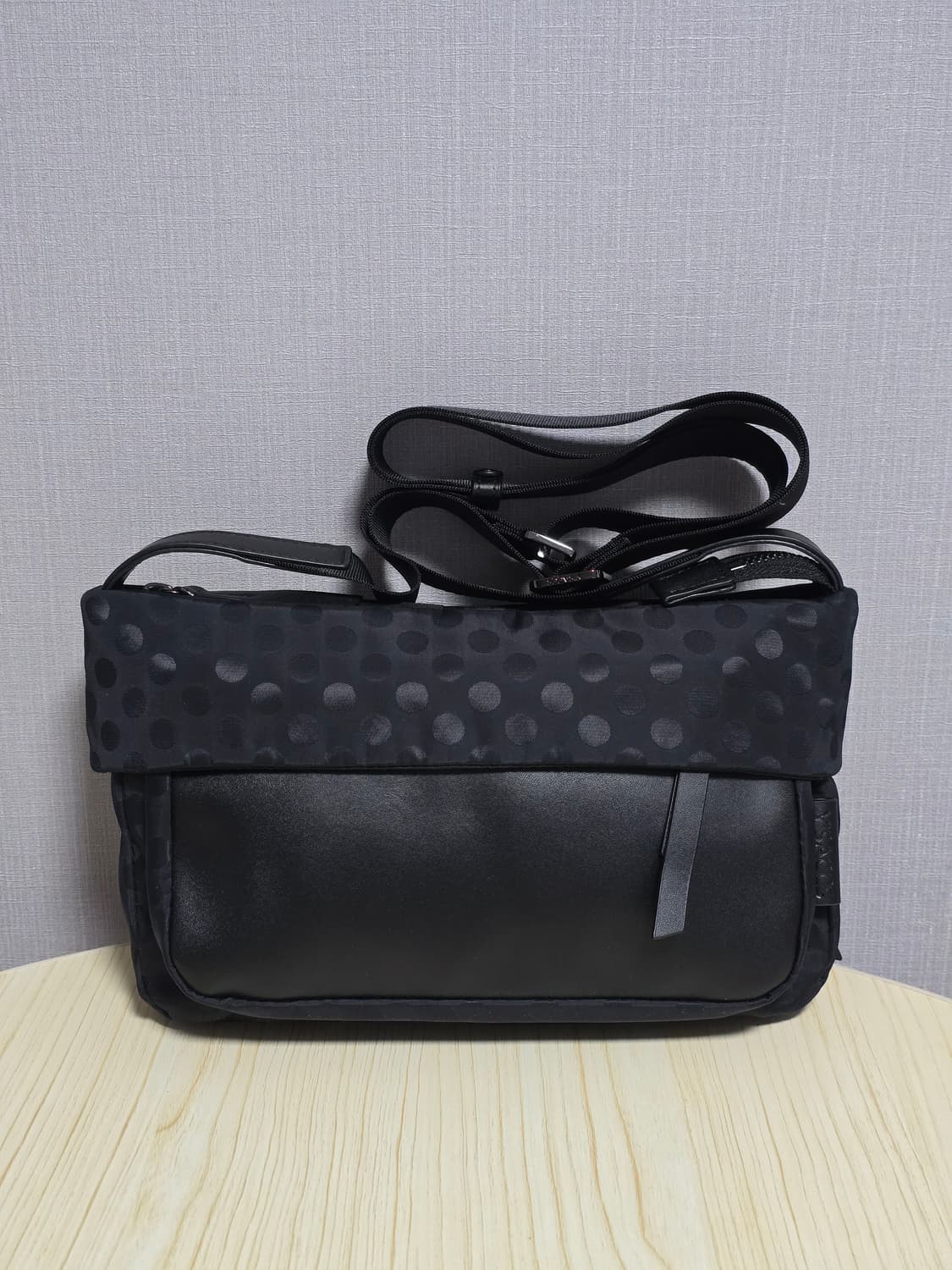 Y'saccs by Yohji Yamamoto 도트 블랙 레더 콤비 상품이미지1