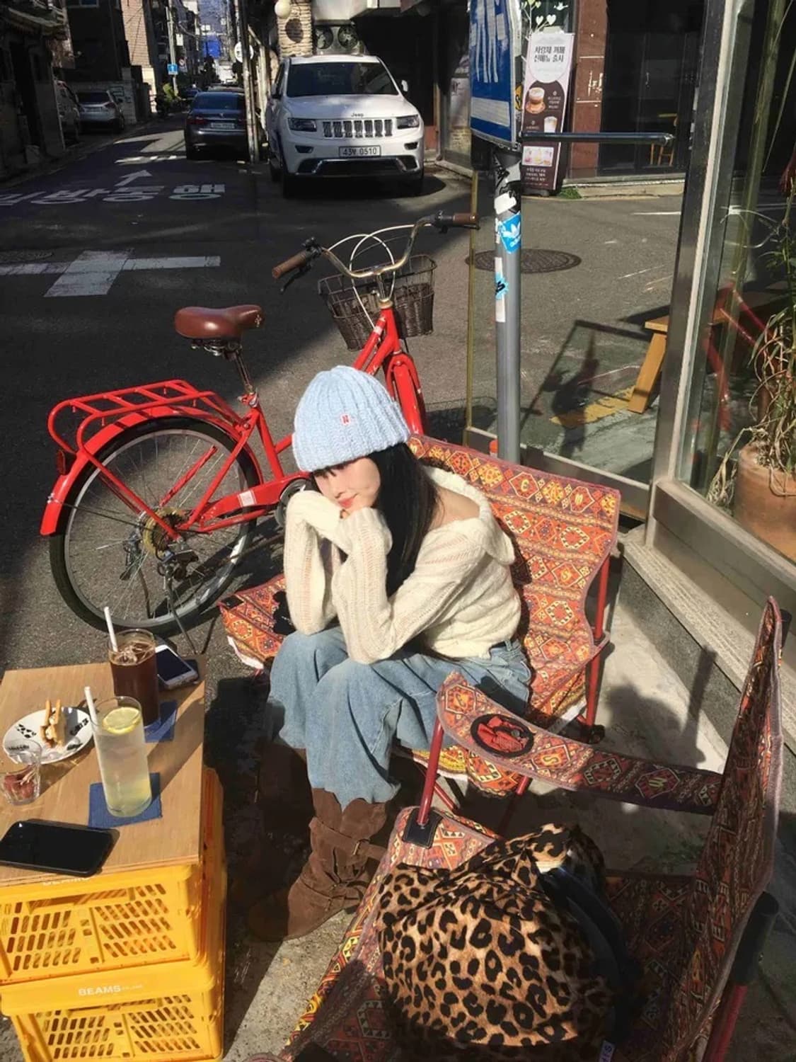 새상품) 후드 랩 펀칭 여리 니트 상품이미지10