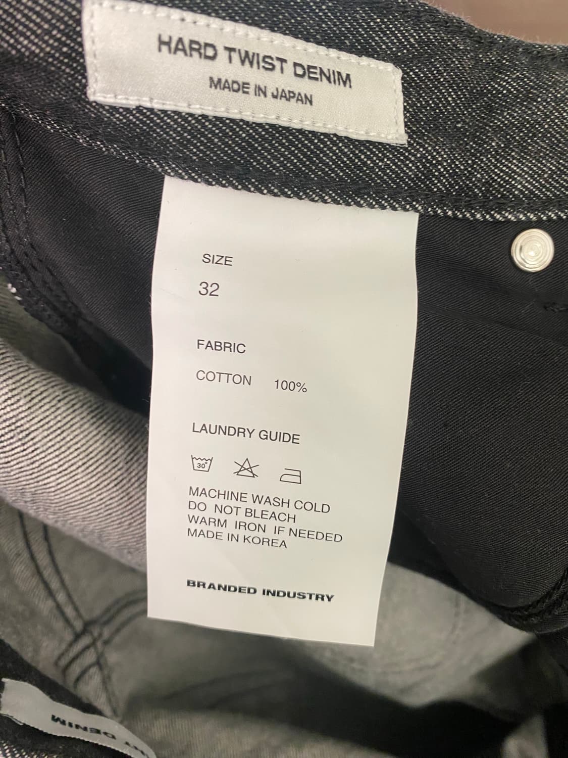 브랜디드 611 HARD TWIST DENIM BLACK 32 상품이미지7