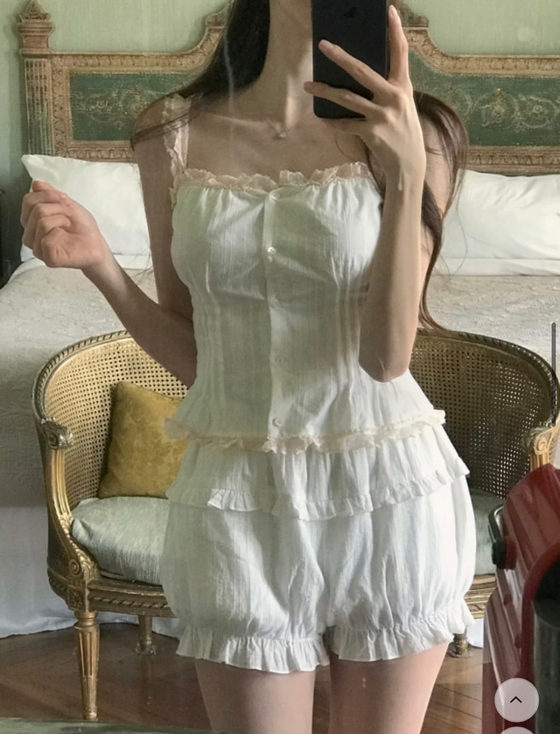 [라벨르블랑] 멜르 핀턱  슬리브리스 + 파자마 팬츠 상품이미지4