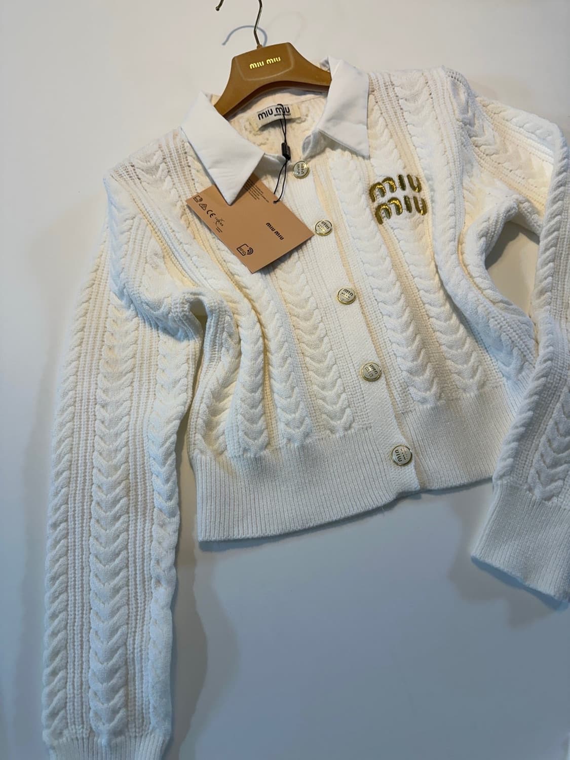 (새상품)미우미우셔츠카라가디건 상품이미지4