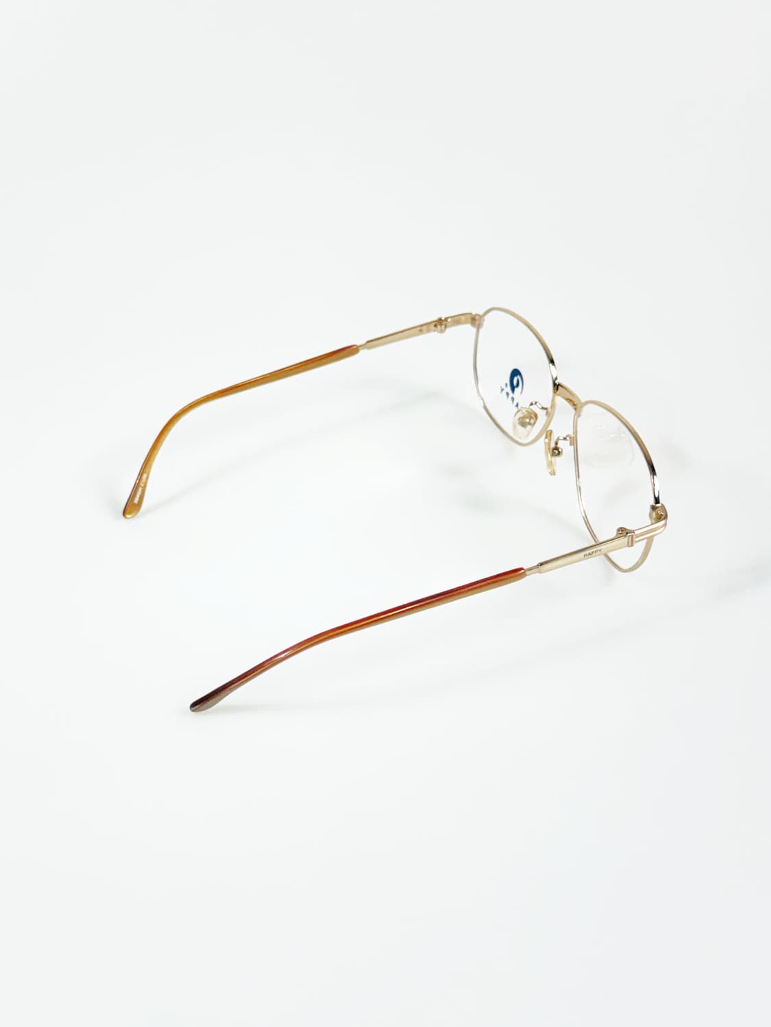 90s HAPPY 골드 슬림 스퀘어 메탈 빈티지 안경 상품이미지4