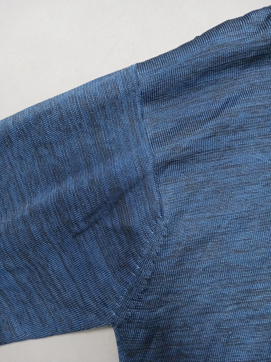 [L] 빈티지 블루 멜란지 긴팔 폴로 니트 상품이미지4