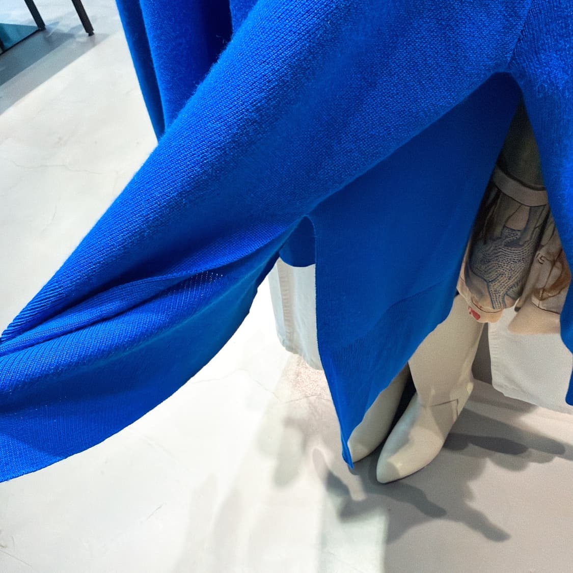 (정품/새상품) ENFOLD 엔폴드 여성 블루 울 후드 니트 상품이미지3