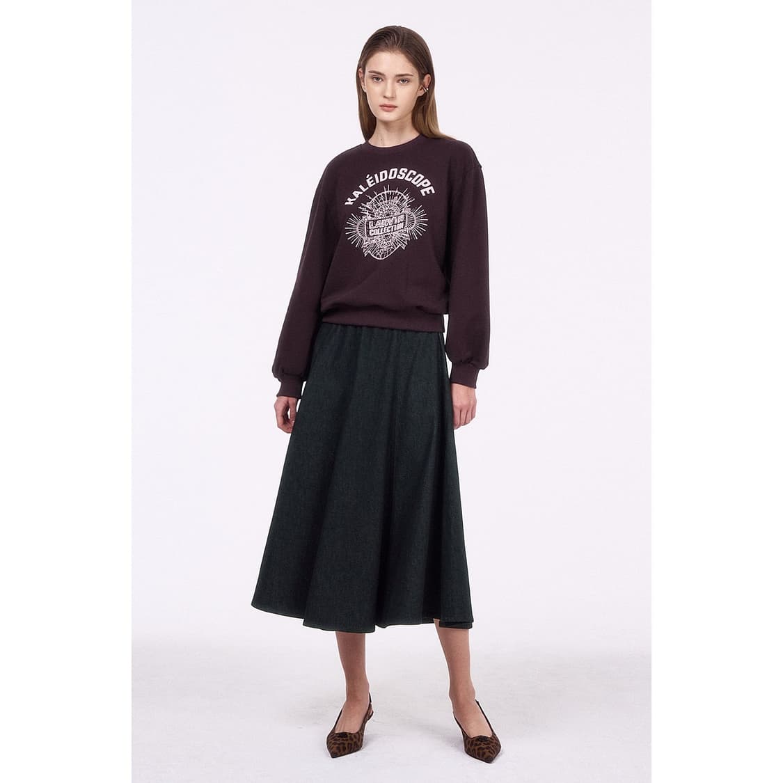 랑방컬렉션 25 플레어 데님 스커트 상품이미지1