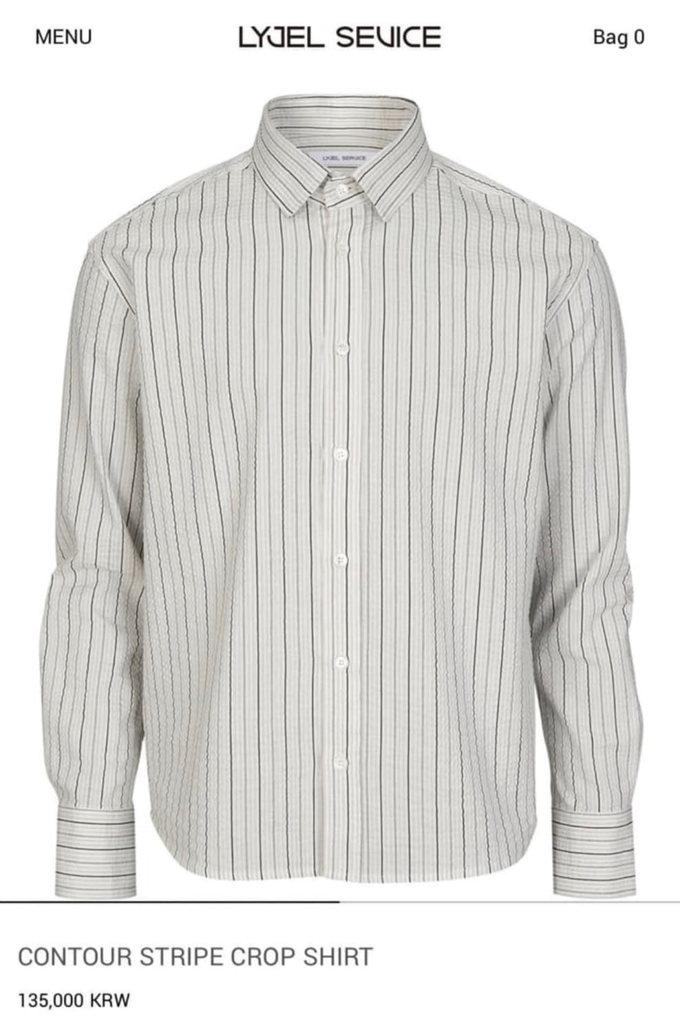 리젤서비스 컨투어 크롭셔츠 판매 상품이미지1