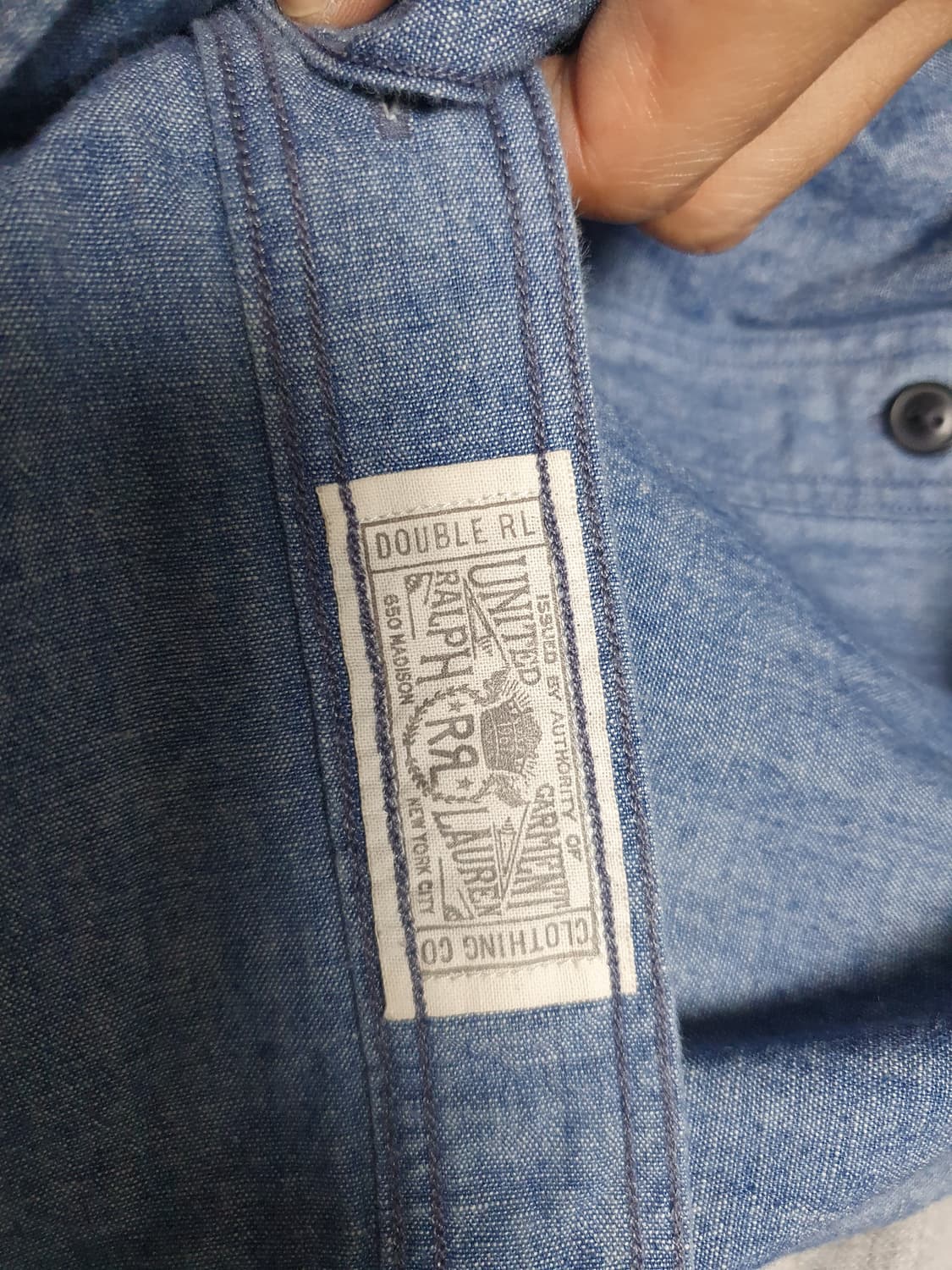 [XL] RRL 인디고 샴브레이 워크셔츠 더블알엘 상품이미지5