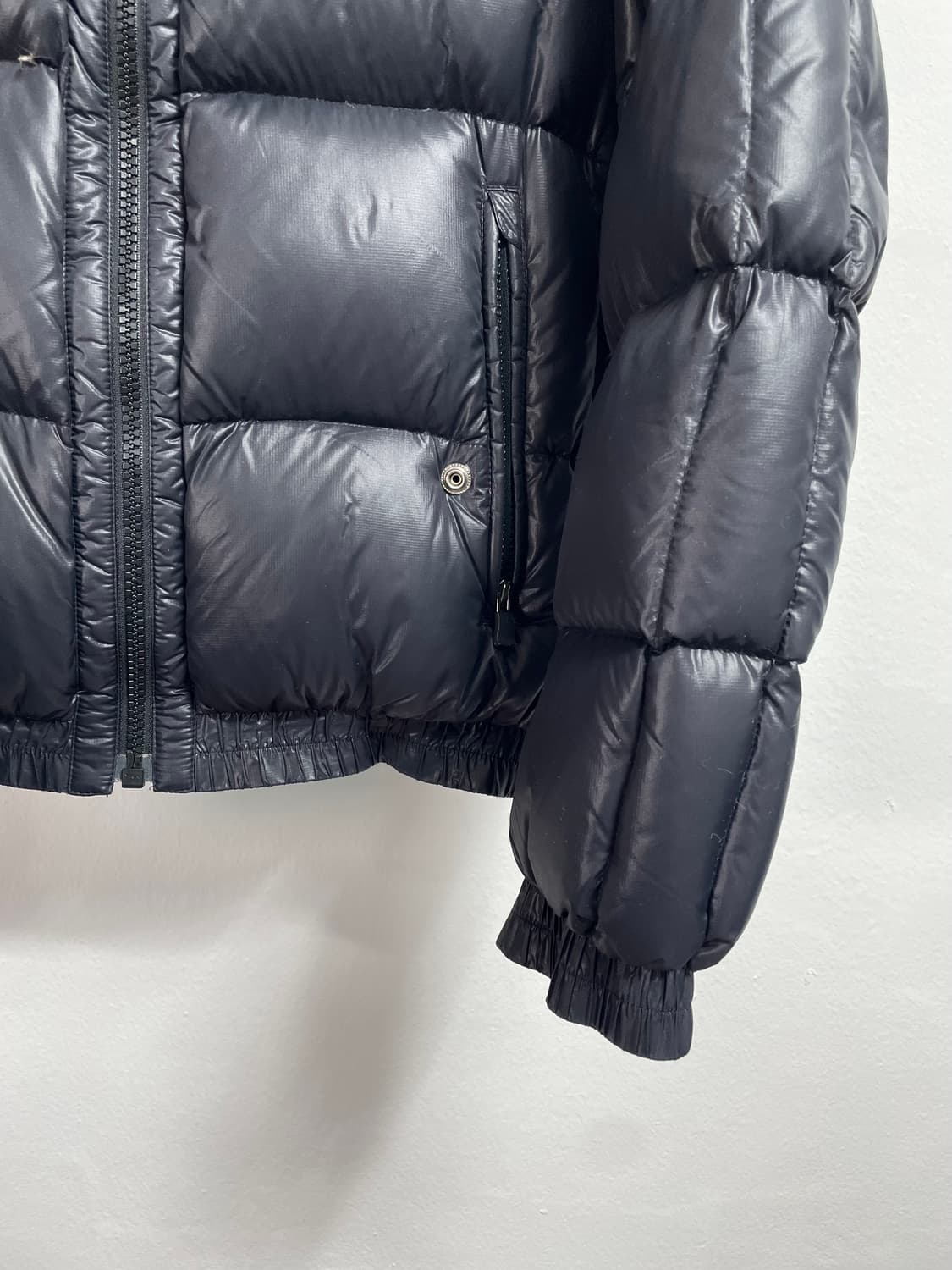 00s 디젤 블랙 후디드 숏 다운패딩 (on.162)   상품이미지3