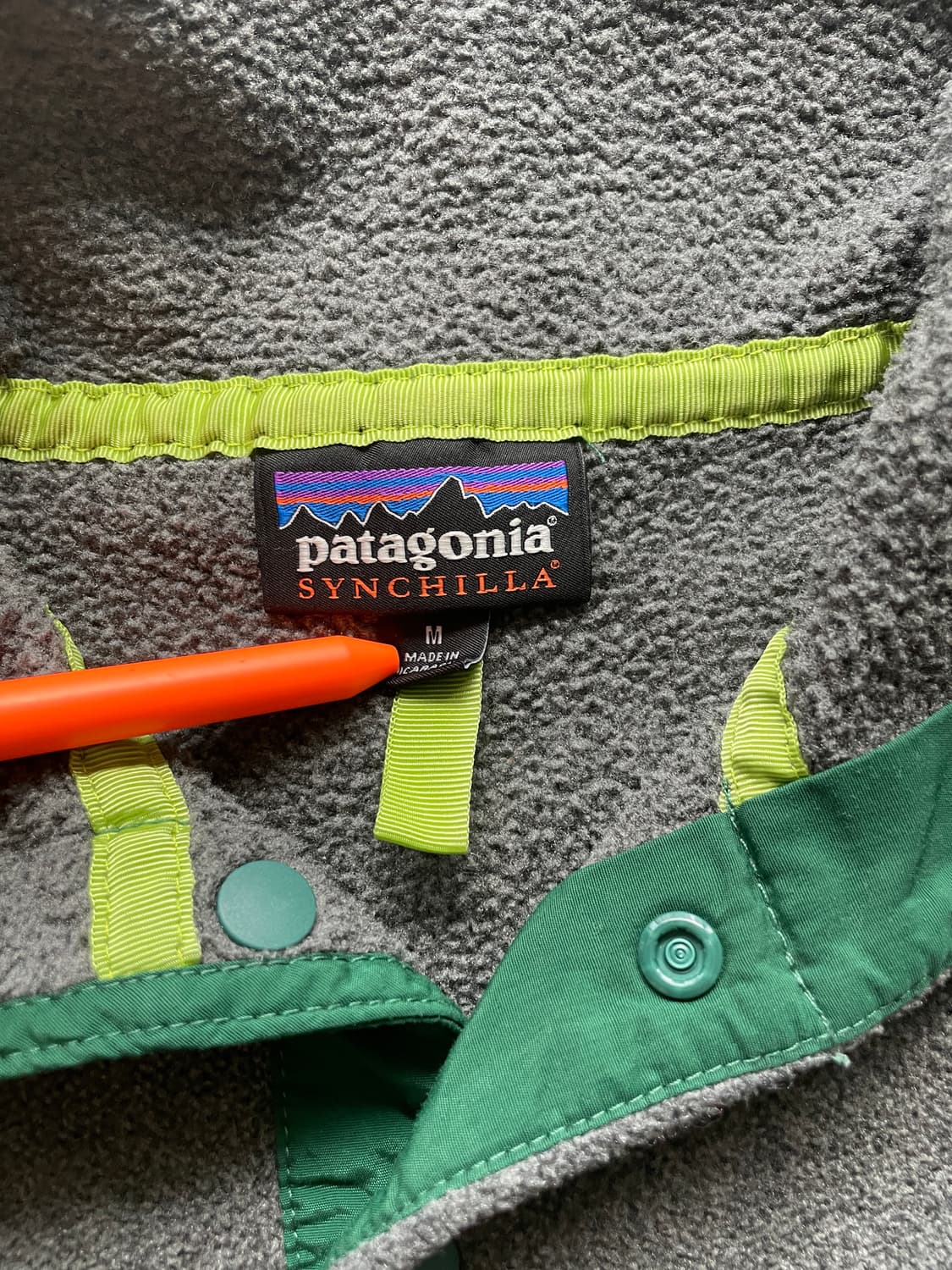 파타고니아 신칠라 그레이 그린 rare patagonia 빈티지 상품이미지3