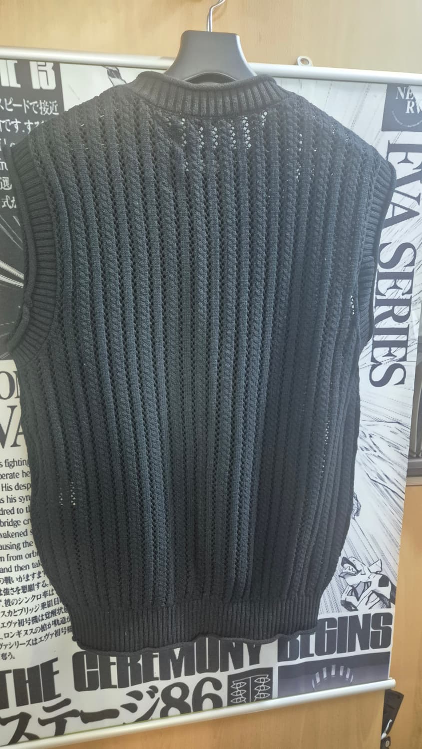 [노이어] 코튼 크로셰 롤링 베스트 (블랙) 상품이미지3