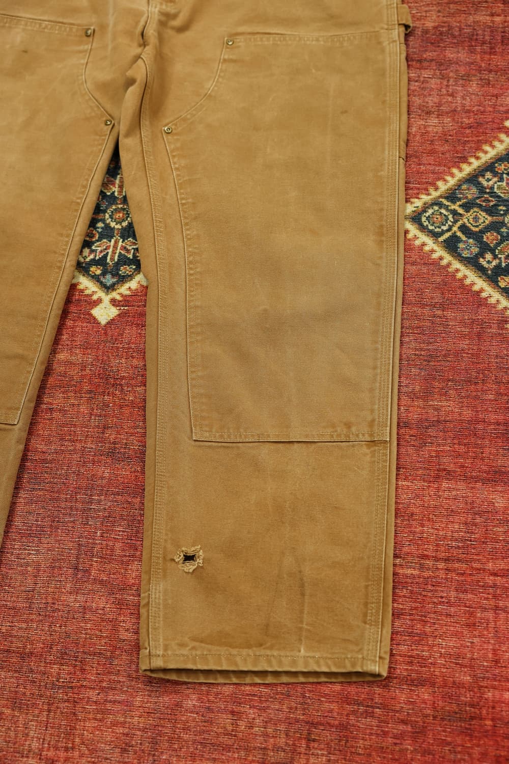 빈티지 칼하트더블니 브라운 판매 상품이미지3