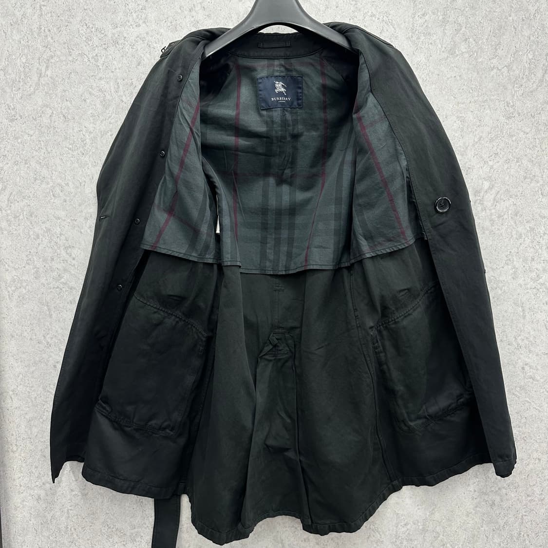 90 버버리 남자 벨트 트렌치 코트 상품이미지3