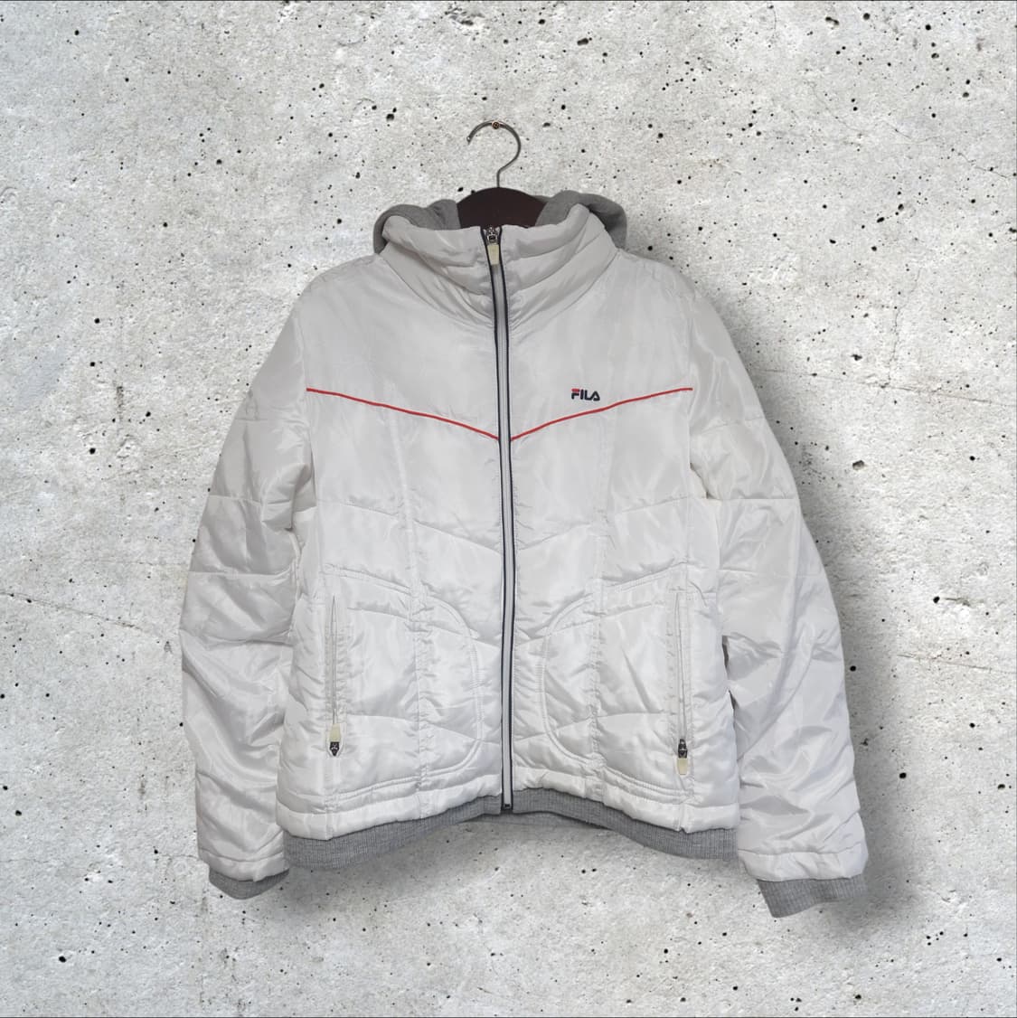 휠라 이중 후드 푸퍼 패딩 (95/M) 상품이미지1