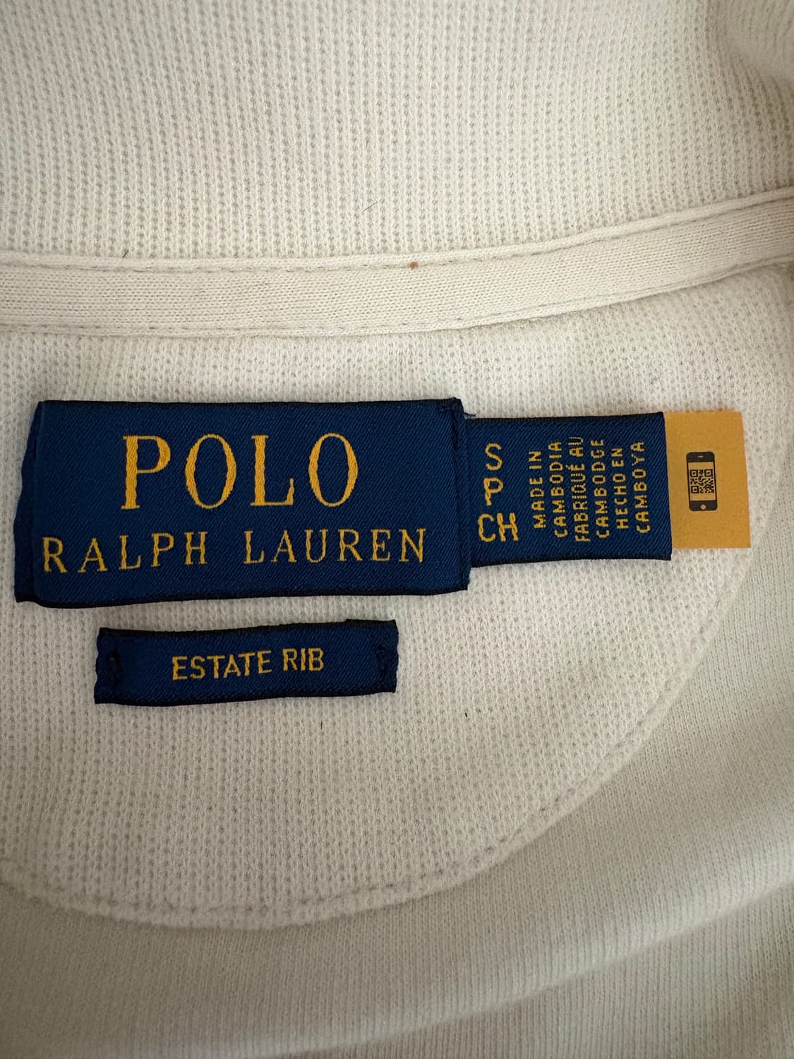 폴로 랄프로렌 아이보리 하프집업 맨투맨 상품이미지2