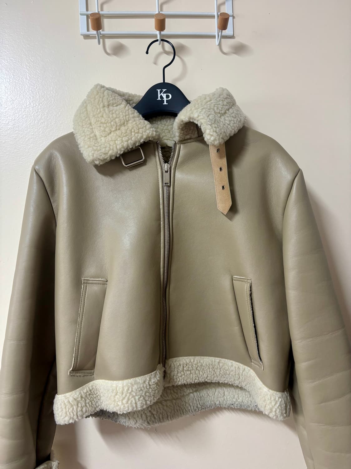 카키포인트 미니 무스탕(베이지) 상품이미지5