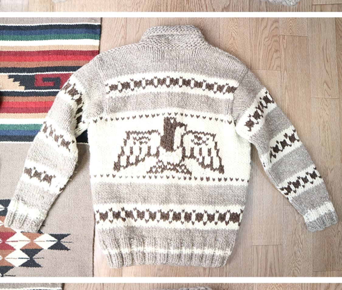 
KANATA 카나타 캐나다 핸드메이드 양모100% 인디언 코위찬 스웨터 상품이미지7