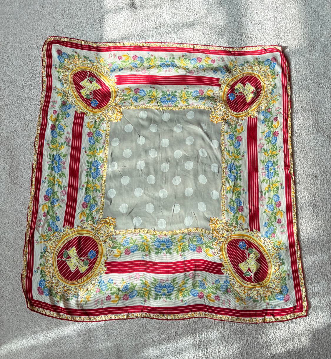 [정품] 빈티지 지방시 GIVENCHY 실크 스카프 상품이미지1