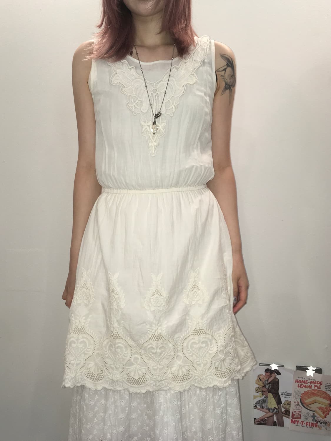 jpn vintage 아이보리 빈티지 레이스 원피스 상품이미지2