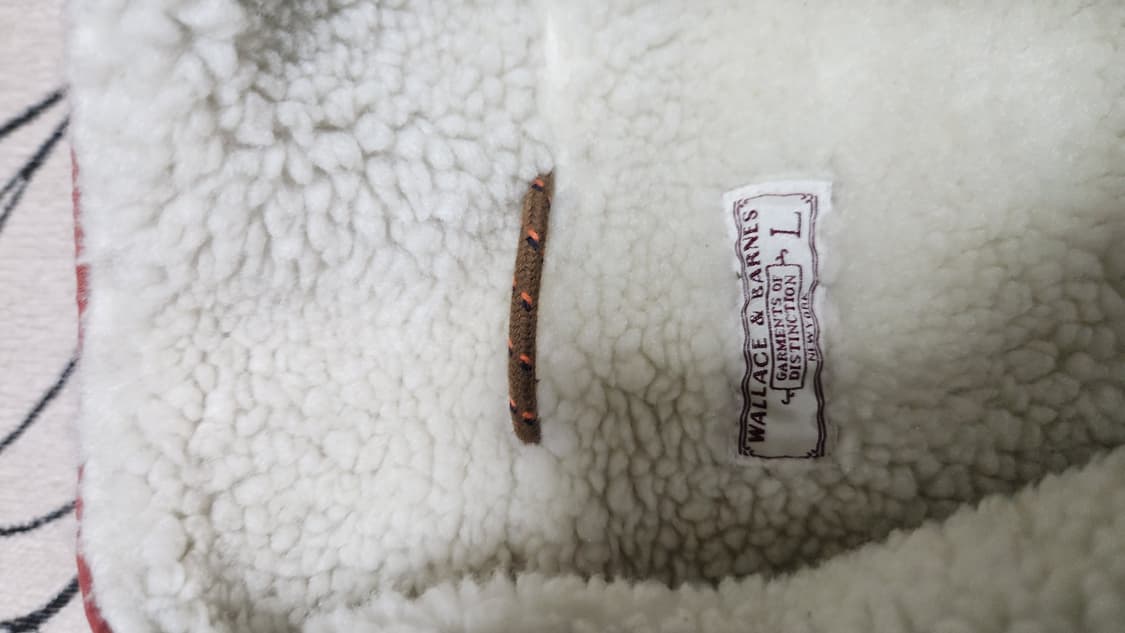 월리스 앤 반스 쉘파 워크자켓  네이비 L 넉넉100 새상품 상품이미지4