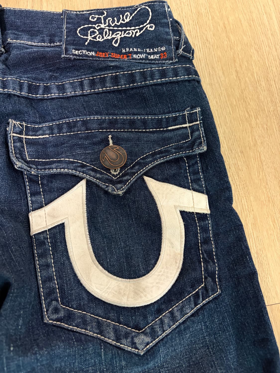 트루릴리젼 usa 가죽패치 부츠컷 30 레어템 상품이미지3